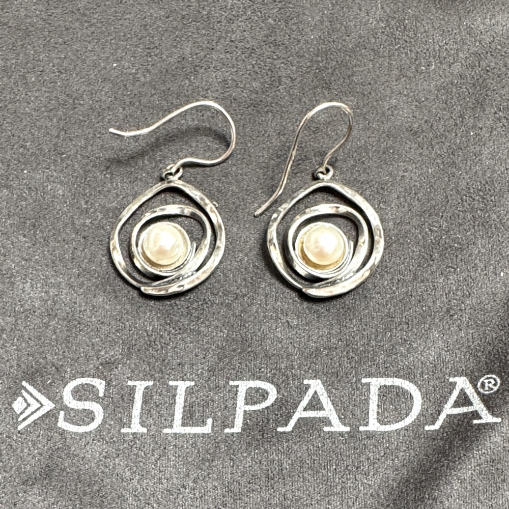 Silpada Sterling Silver Pearl Earrings